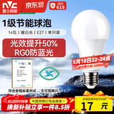 雷士（NVC）LED灯泡球泡家用商用大功率节能14瓦暖白4000K【一级能效】