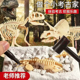 古欧考古挖掘二年级玩具恐龙化石拼装骨架霸王龙男女孩儿童生日礼物