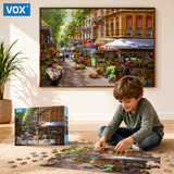 VOX成人拼图1000片 巴塞罗那花市成年玩具减压高难度拼图生日礼物