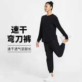 耐克（NIKE）NIKE女子运动裤 春夏梭织束脚休闲裤 舒适休闲HJ1051-010黑色XL