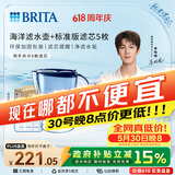 碧然德（BRITA） 过滤净水器 家用滤水壶 净水壶 海洋系列 3.5L蓝色 一壶六芯装 环保加固包装