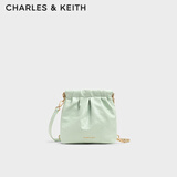 CHARLES&KEITH迷你菱格流浪包单肩斜挎双肩包包女包生日礼物送女友CK2-60782390 【S号】Mint Green薄荷绿色（新色） S
