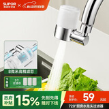 苏泊尔（SUPOR）720°厨房水龙头过滤器防溅头万向旋转延伸通用自来水净化滤水器S