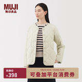 MUJI 女式 蓬松棉服绗缝夹克 女装外套女款棉衣棉袄25年冬季 BD10NA5A 象牙色 M (160/84A)