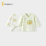 童泰（TONGTAI）婴儿和服半背衣夏季纯棉新生儿衣服初生宝宝和尚服上衣绿色66cm