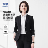罗蒙女士小西装外套职业西服套装女休闲工作服纯色修身西服高级感 S