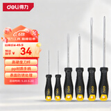 得力（deli）螺丝批螺丝刀起子组套套装维修工具6件套带磁吸一字十字螺丝批