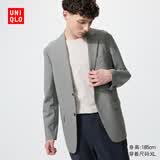 优衣库快干弹力轻型茄克/格纹男装女装外套西装482225 05 天灰色 XL