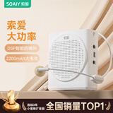索爱（soaiy）S638小蜜蜂扩音器教师专用大功率智能防啸叫自带300S录音蓝牙音响喇叭教学导游导购喊话Type-c白