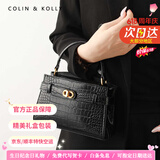 Colin Kolly 科林科莉正品轻奢包包女包生日礼物新款单肩斜挎包轻奢520情人节送女友 CK-129黑色（520情人节送礼好物） 精美礼盒装