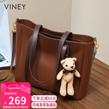 viney牛皮包包女包大容量托特包轻奢斜挎单肩包生日礼物品牌送女友老婆