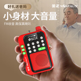 金正C90收音机老人便携式蓝牙音箱 插卡 U盘播放器 1200mAh超大电池定时关机录音 FM收音随身听 红色款