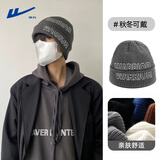 回力毛线帽子男士包头帽秋冬季大头围保暖针织帽女洋气显脸小防寒风帽