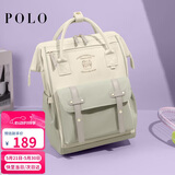 POLO双肩包女士大容量书包iPad电脑包包大学生旅行通勤背包送生日礼物