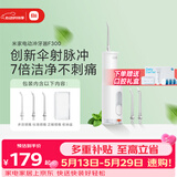 米家小米立式冲牙器洗牙器水牙线 F300烟纱白创新散射脉冲4档模式牙齿冲洗器生日节日礼物送礼物