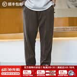 马登工装随心裁重磅针织卫裤复古锥形裤运动休闲裤松紧腰长裤子男春 咖啡色 2XL
