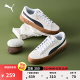 彪马（PUMA）官方女子经典复古胶底厚底增高休闲板鞋松糕鞋PLATFORM 373037 白-黑色-树胶色-07 37