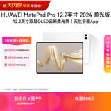 HUAWEI MatePad Pro 12.2英寸柔光版华为平板电脑双层OLED柔光屏12+256GB WIFI宣白