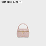 CHARLES&KEITH菱格链条手提斜挎小方包盒子包包女包生日礼物送女友CK2-80782534 Light Pink浅粉色 小包