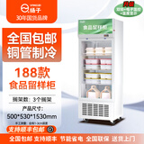 扬子立式冷藏保鲜幼儿园展示柜食品留样带锁餐厅冰箱商用食堂展示冷藏柜厨房落地餐饮保险柜 白50*53*153cm 温度显示+双锁款-铜管制冷压缩机