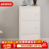 雅美乐书架落地简易书柜带门卧室书房阳台飘窗置物小柜子 三门