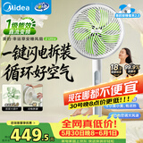美的（Midea）【幸运草安睡2.0 Ultra】一键闪装/直流变频空气循环扇卧室静音家用语音遥控电风扇一级能效落地扇