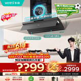 华帝保价618【小飞碟Max S66】变频28风量大吸力【推荐搭123灶具】自清洁油烟机顶吸顶侧一体以旧换新