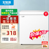 北极熊（BEIJIXIONG）冰柜家用冷柜小型一级能效全冷冻冷藏两用卧式储奶母乳速冻保鲜节能省电100升/200升/300升 单门单温61升【万人力荐 一级能效】 61L