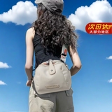 BLACKKISS女包帆布2026新款贝壳包单肩包斜挎包包休闲运动旅行徒步挎包布包 米色款二（拉链头是米白）（优质版本）