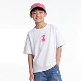 马骑顿（MQD）童装男女同款短袖T恤夏季儿童潮酷短袖T恤 白色 本白 140
