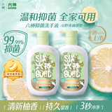 六神洗手液山野青柚香型抑菌杀菌温和泡沫护手400g*2儿童大人通用