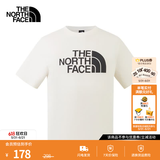北面（The North Face）【经典款】短袖T恤男宽松棉质半袖户外休闲舒适透气春夏上新款 米白色 2XL /185