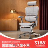 Ergonor保友金豪E2/金豪E2 Pro 高端人体工学椅 电脑椅办公椅家用电竞椅 【金豪E2 Pro】银白网+躺舒宝 整椅发货 送货上门