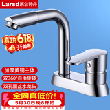 莱尔诗丹（Larsd）面盆水龙头 冷热洗脸盆水龙头全铜主体双孔浴室柜水龙头LD86022