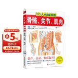 3D人体解剖图：骨骼关节肌肉 一看就懂得人体健康说明书详细的体态姿势讲解书 医疗运动家庭备用科普 医疗运动家庭疾病解读自查 日常健康防护西医解剖学外科医生学生用书身体讲解