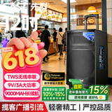 先科户外广场舞拉杆便携音响超大音量大功率移动蓝牙会议音箱k歌12吋重低音演讲带话筒SA-122 X