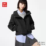 优衣库女装休闲连帽短外套/时尚百搭早春479229 09 黑色 XL