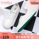 金利来（Goldlion）女鞋休闲板鞋圆头舒适平底耐穿免系带小白鞋 668220189白绿35