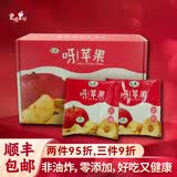 君恬果园苹果脆片非油炸健康零食烟台特产孕妇宝宝健康无添加礼品 8g*20袋 试吃礼盒