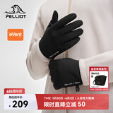 伯希和（Pelliot）户外徒步登山软壳手套男女春夏骑行防风保暖触屏105331004黑L
