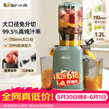 小熊（Bear）【价保618】榨汁机 原汁机渣汁分离 多功能家用全自动冰激凌 果汁橙汁压榨器果蔬机110mm口径F02E3