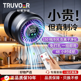 TRUVOER小空调冷风扇厨房风扇厕所专用挂壁式可摇头电风扇卫生间洗手间壁挂壁扇静音家用空调扇 摇头版【充插两用-60h续航】150档涡轮冷风