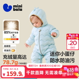 迷你巴拉【迷你小蛋仔】儿童连体羽绒服男女童宝宝冬日保暖萌趣外套新款 粉蓝 【白鸭绒-1000+清洁度】 80 CM -充绒量59.9g