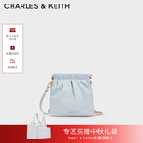 CHARLES&KEITH迷你菱格流浪包单肩斜挎双肩包包女包生日礼物送女友CK2-60782390 【S号】Sea Salt Blue海盐蓝 S