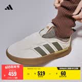adidas ADIPUFF面包鞋防滑耐磨一脚蹬柔软舒适棉鞋阿迪达斯轻运动   奇妙白/岩层橄榄绿/岩层青铜色(推荐选大半码)   38