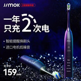 锦美客（JIMOK）德国电动牙刷成人男女软毛 静音降噪 高效清洁 365天超长续航 生日礼物 白月光【6支刷头+旅行盒】