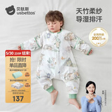 贝肽斯婴儿睡袋夏季竹棉纱布宝宝睡衣分腿儿童防踢被睡袋前4后2灵鹿 M