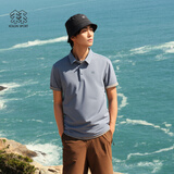 KOLON SPORT/可隆SECO POLO衫  男士户外抗菌防晒UPF50+吸湿速干T恤 LHPT6MTT23-GB 灰蓝色 4XL 190/112B