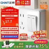 正泰（CHNT）明装开关插座面板 1c系列 二开双控五孔