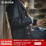 马登工装 新复古回潮水洗丹宁夹克阿美咔叽养牛猎装牛仔翻领外套男春 牛仔蓝 2XL